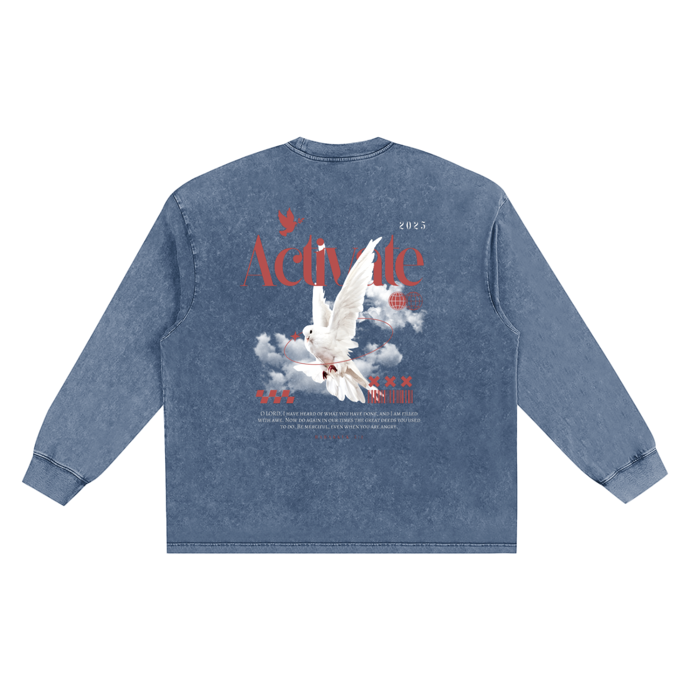 Snow Washed Frayed Edge T-Shirt