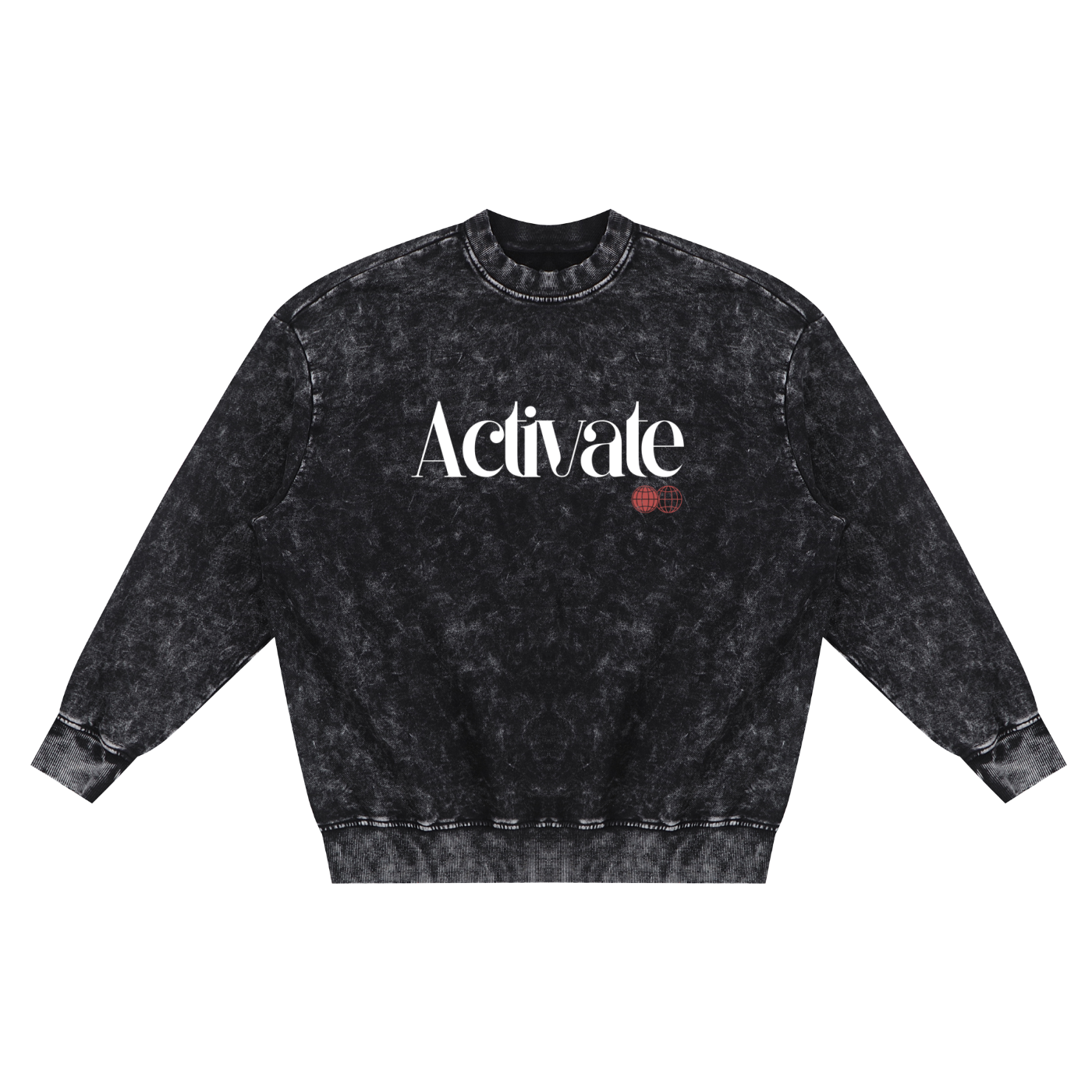 Snow Washed Hand-Frayed Sweatshirt