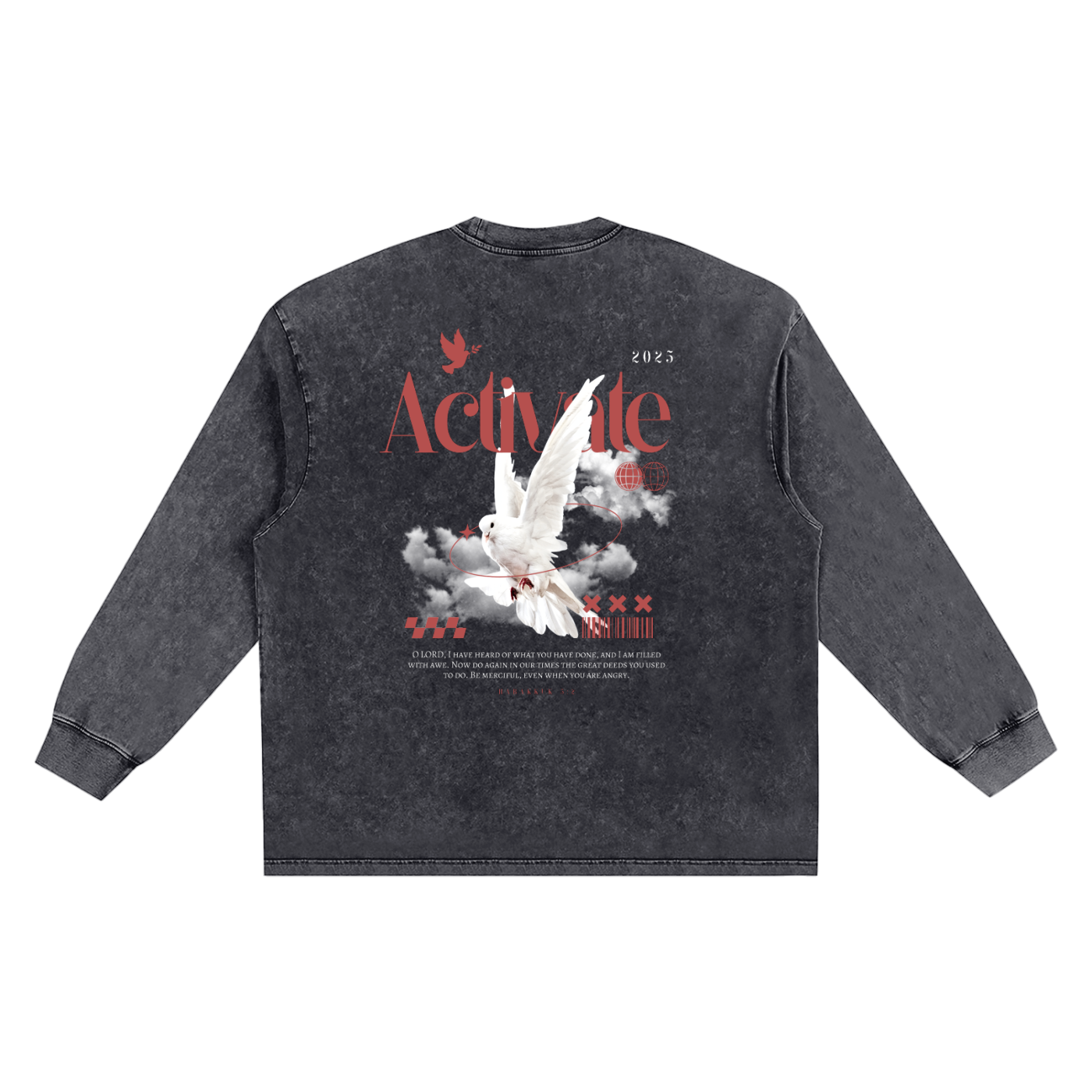 Snow Washed Frayed Edge T-Shirt