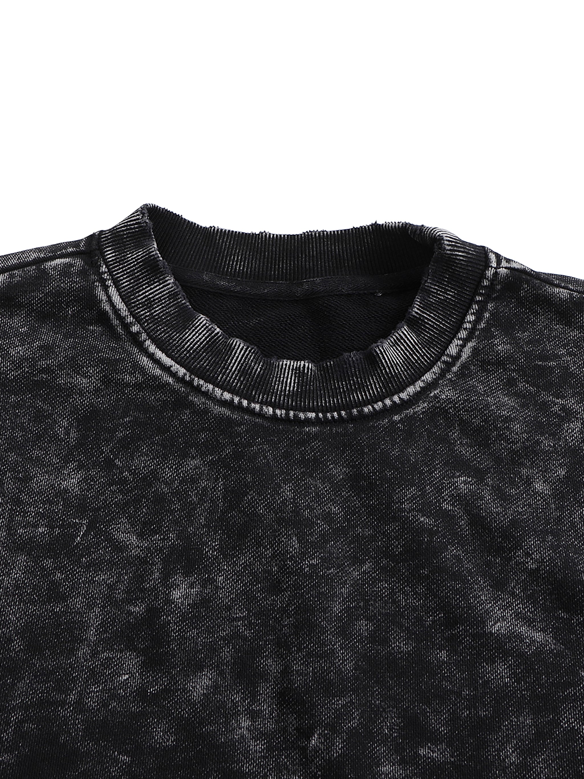 Snow Washed Hand-Frayed Sweatshirt