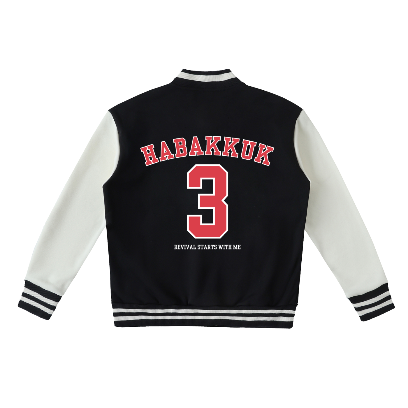 Two-Tone Fleeced Varsity Jacket