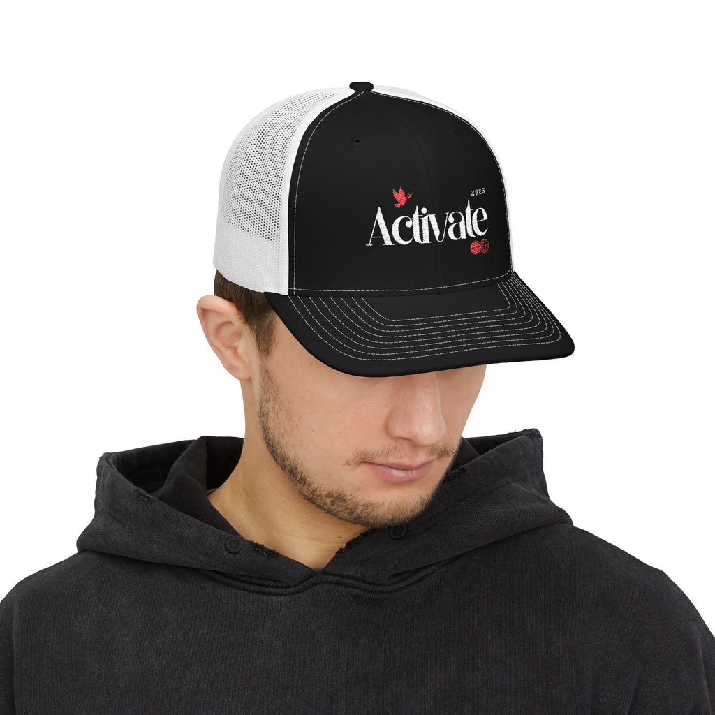 Activate Snapback Trucker Cap - Stylish Casual Hat for Everyday Wear, Great for Outdoors, Festivals, and Gifts