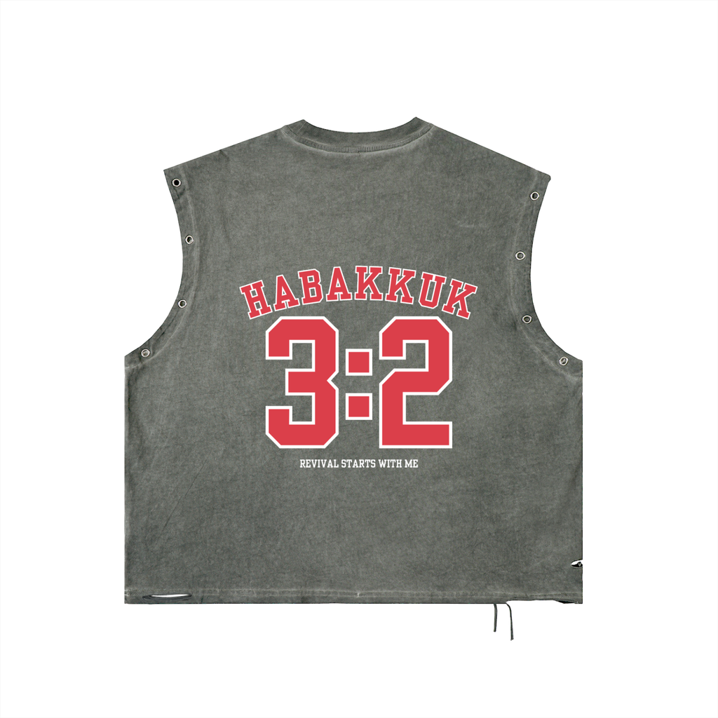 Distressed Grommet Eyelet Tank Top