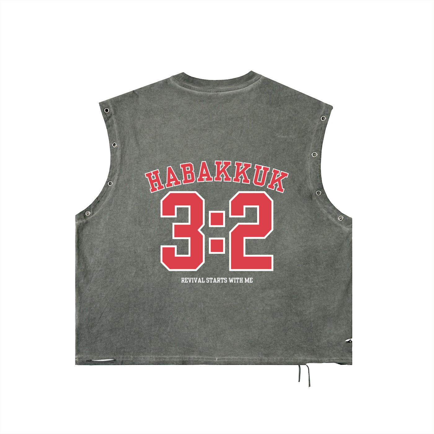 Distressed Grommet Eyelet Tank Top