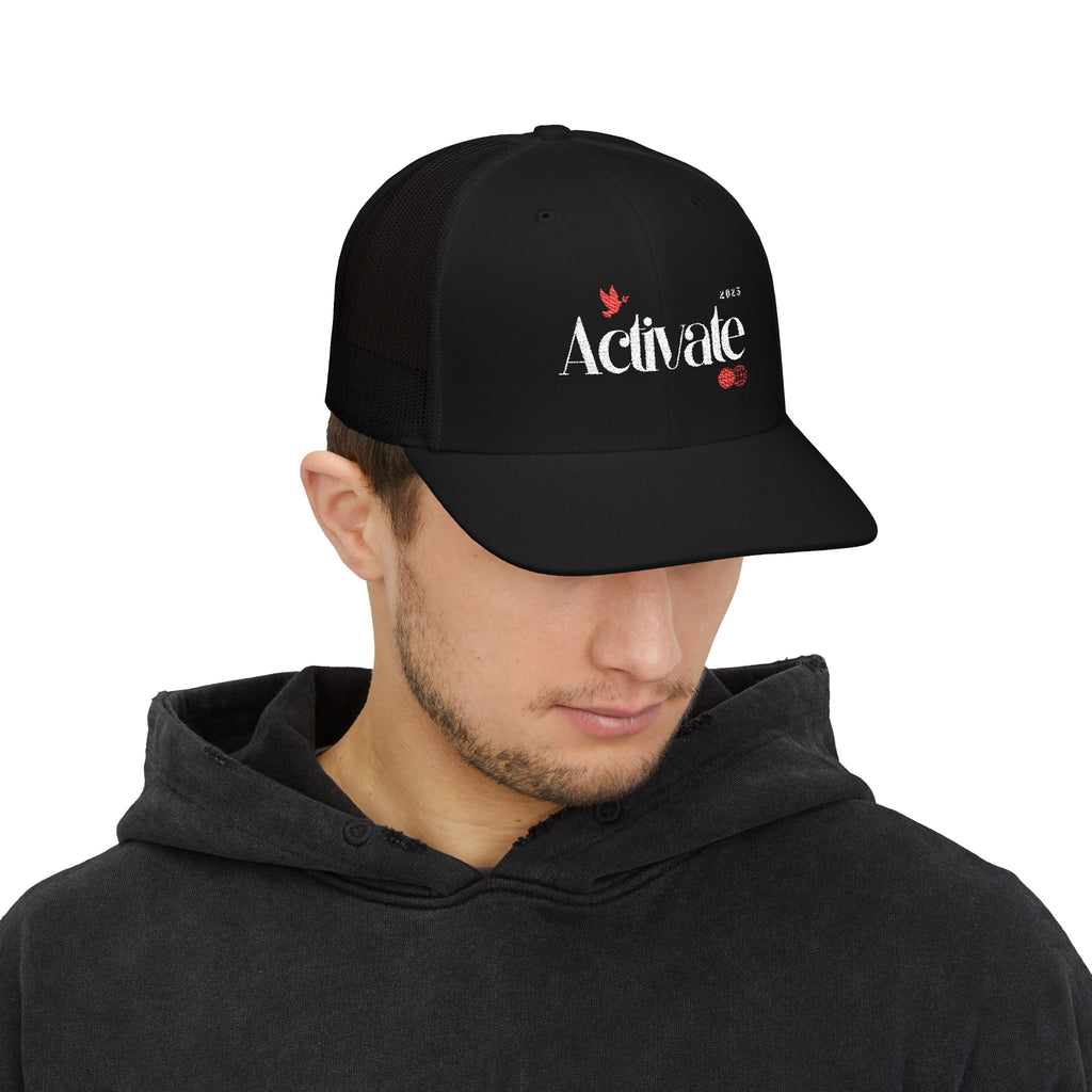Activate Snapback Trucker Cap - Stylish Casual Hat for Everyday Wear, Great for Outdoors, Festivals, and Gifts
