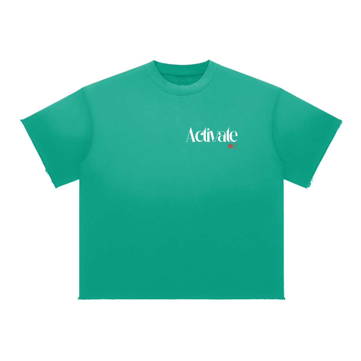 Activate Faded Raw Edge T-Shirt (Black, Dark Gray, Navy Blue, Green)