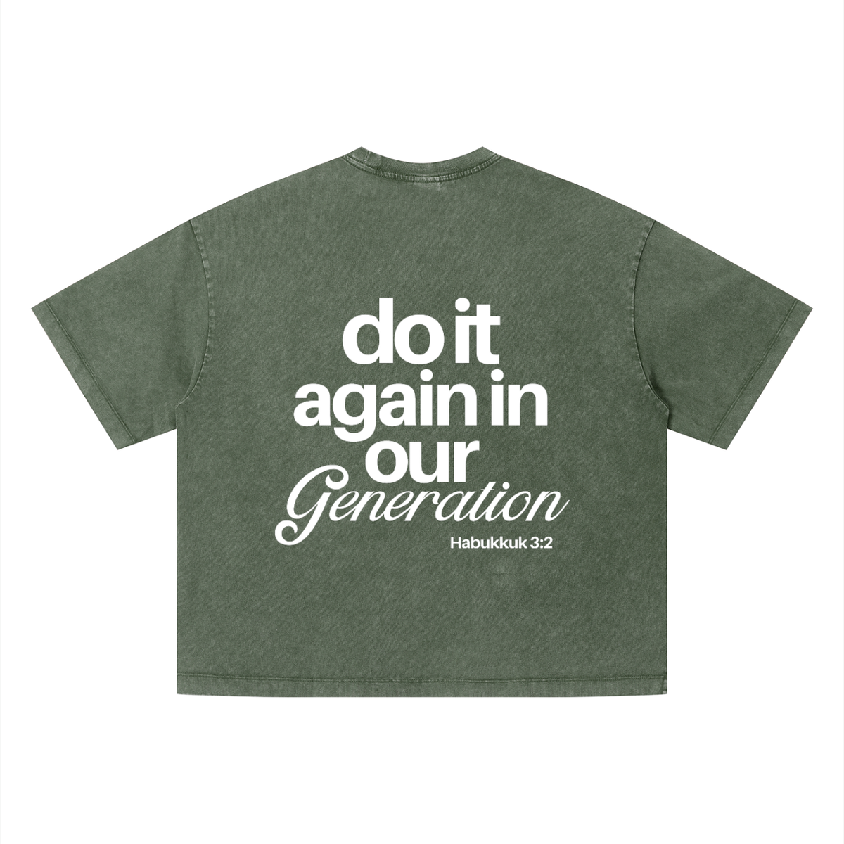 Do It Again (Army Green and White)
