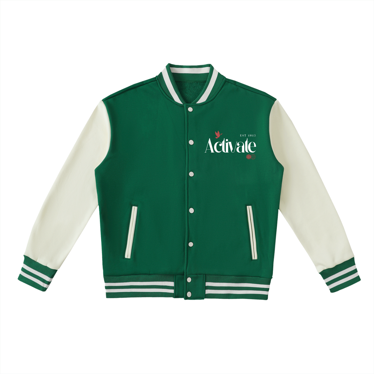 Habakkuk 3:2 Varsity Jacket (Black, Red, Green, Brown)