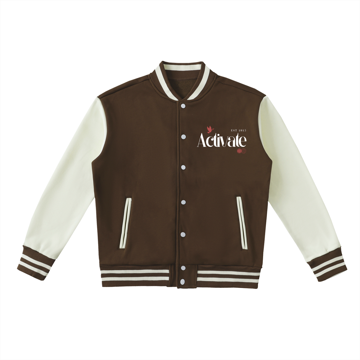 Habakkuk 3:2 Varsity Jacket (Black, Red, Green, Brown)