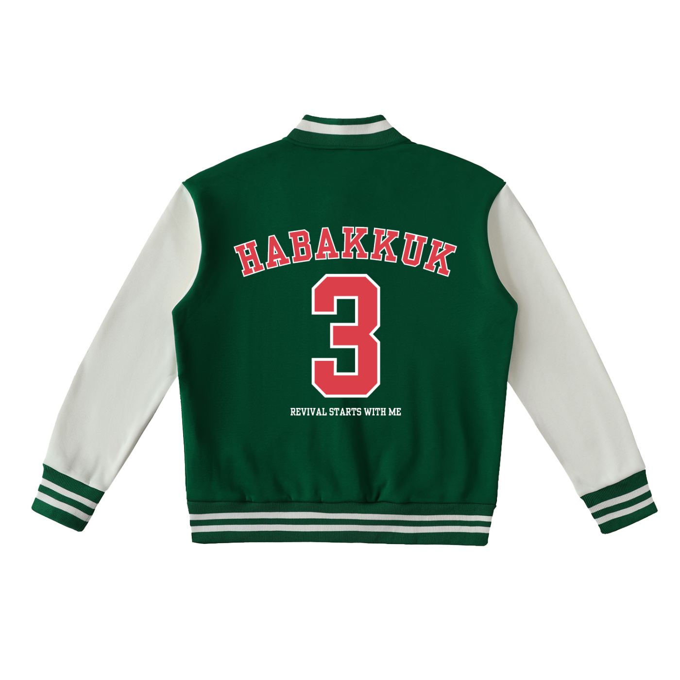 Two-Tone Fleeced Varsity Jacket