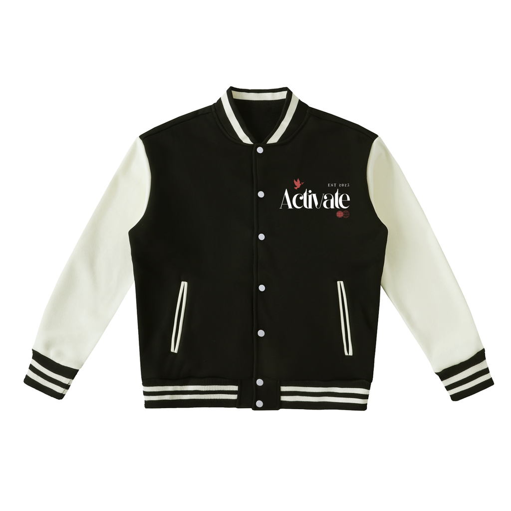 Habakkuk 3:2 Varsity Jacket (Black, Red, Green, Brown)
