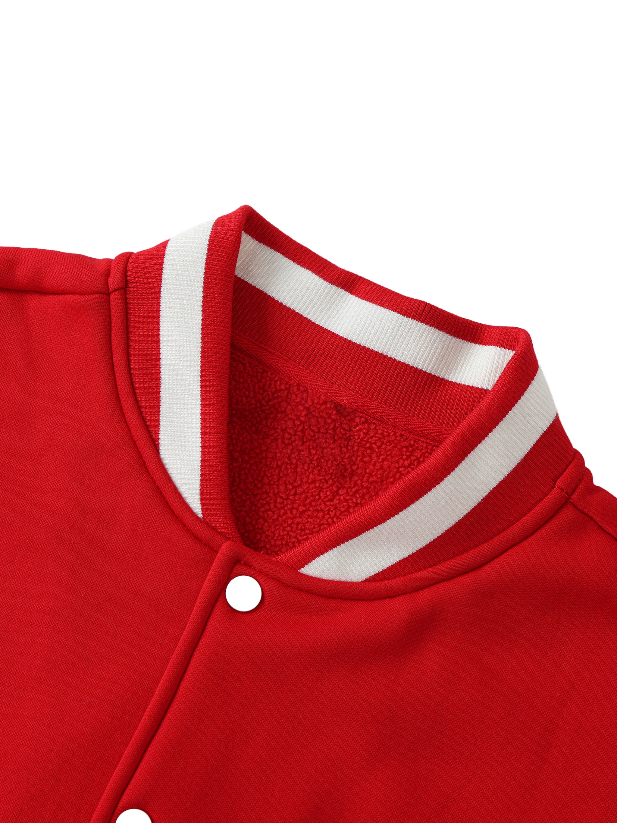 Two-Tone Fleeced Varsity Jacket